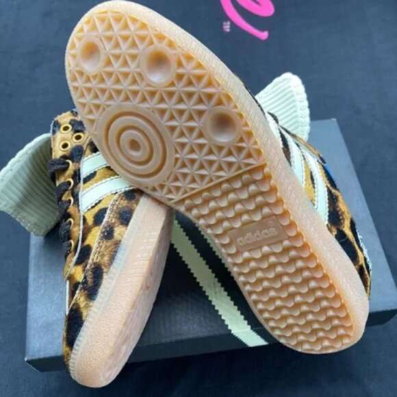 Wales Bonner Adidas Leopard Print Women's Sneakers Sz 7 1/2. TOO CUTE! - Picture 2 of 7